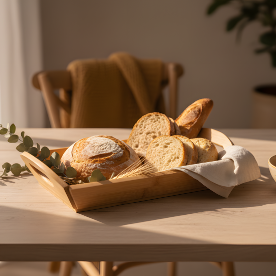 Wooden Bread Bowl
